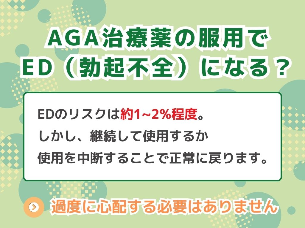 AGA治療薬でED(勃起不全)になるって本当?